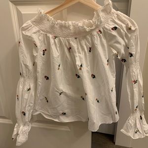 Zara embroidered top